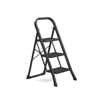 Sulankstoma laiptelių kėdė SONGMICS, 3 pakopos, Juoda, 46,5 × 105 × 74,5 cm