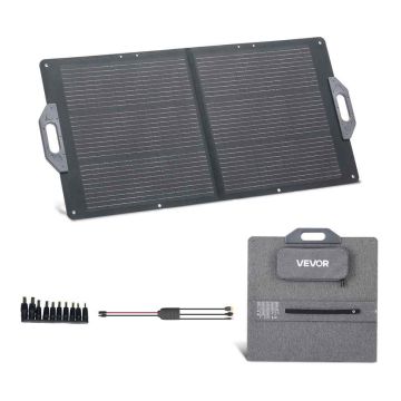 Foldable monocrystalline solar panel VEVOR S100, 1260 × 608 × 35 mm