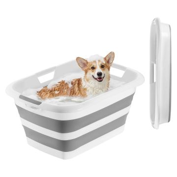 Foldable dog bath VEVOR QY-2127, 34 l, Gray/white, 44 × 62 × 10.5 cm