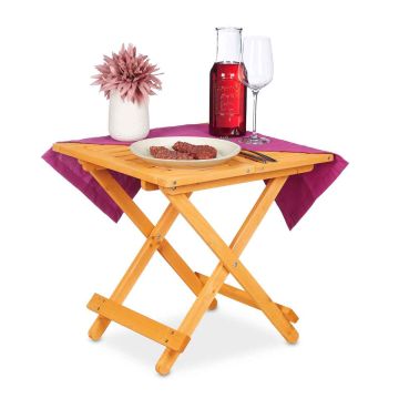 Sulankstomas lauko stalas Relaxdays 10038644.0, kvadratinis, 50 × 50 × 50 cm