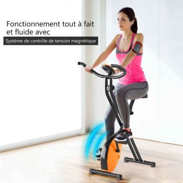 Foldable magnetic trainer, 8 resistance levels, up to 127 kg