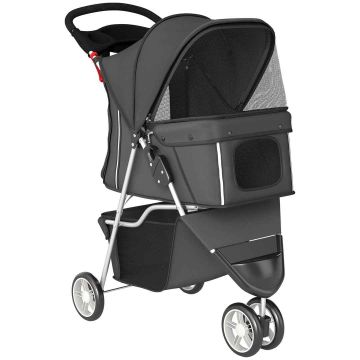 Foldable dog stroller, up to 10 kg, 77 × 44 × 102 cm