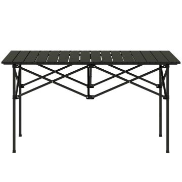 Folding tourist table, 2-seater, Black, 95 × 55 × 50 cm