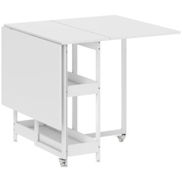 Складной обеденный стол, до 4 человек, Белый, 133,4 × 80 × 75 см