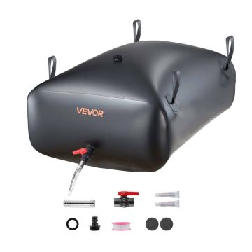 Foldable water storage bag VEVOR WSB-330L-Black, 330 l, Black, 121 × 81.5 × 37 cm