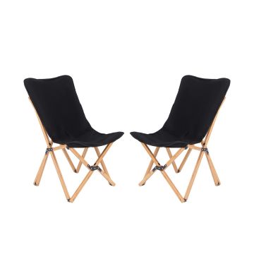 Folding butterfly chair set, 2 pcs, 50.8 × 92.7 × 72.4 cm