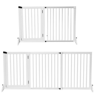 Вольер для собак PawHut 166x36x71см, белого цвета