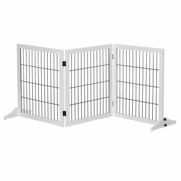 Вольер для собак PawHut 185x36x71см, белый/чёрный