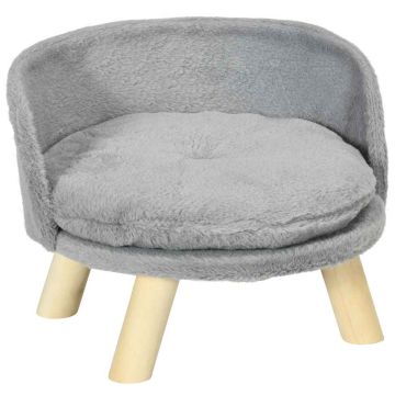 Лежак для собак PawHut 40,5x40,5x33см, серо-светло-коричневый