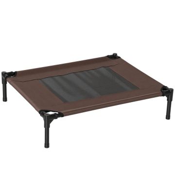 Лежанка для собак PawHut 76x61x18см, коричнево-чёрная