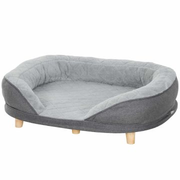 Лежак для собак PawHut 90x78x25см, серо-светло-коричневого цвета