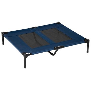 Лежанка для собак PawHut 91,5x76,2x18см, синий/черный цвет