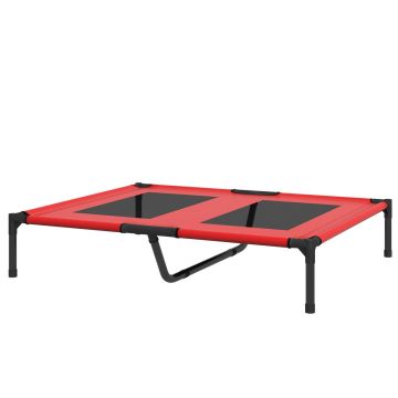 Лежанка для собаки PawHut 92x76x18см, красно-чёрная