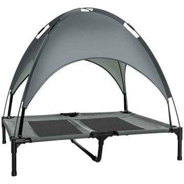 Лежанка для собак PawHut 92x76x90см, серо-черного цвета