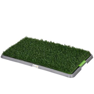 Туалет для собак PawHut 67x41x3,5см, зелёный/серый