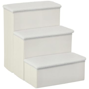 Лестница для собак PawHut 40x54x48см, белого цвета