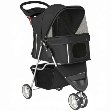 Dog stroller, up to 10 kg, Black, 77 × 102 × 44 cm