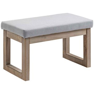 Скамейка Homcom 68x38x42см, серо-светло-коричневый