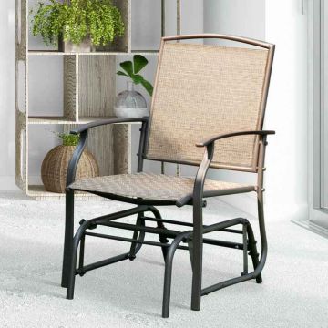 Outdoor rocking chair, 23 × 27.5 × 37 in