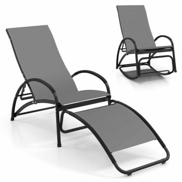 Outdoor rocking chair, 4 backrest positions