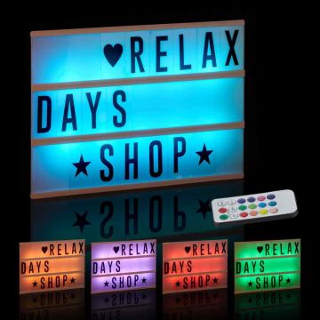 Šviesdėžė Relaxdays, 13 spalvų, 3 efektai, 30 × 22 × 4,5 cm