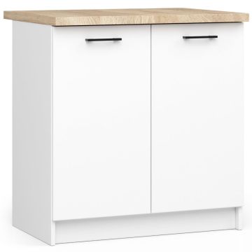 Virtuvinė spintelė NORE Oliwia S80 2D, balta