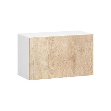 Pakabinama virtuvinė spintelė virš gartraukio NORE Lima W60, baltos/ąžuolo spalvos