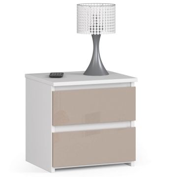 Naktinė spintelė NORE CL2 40 cm., balta/kreminė