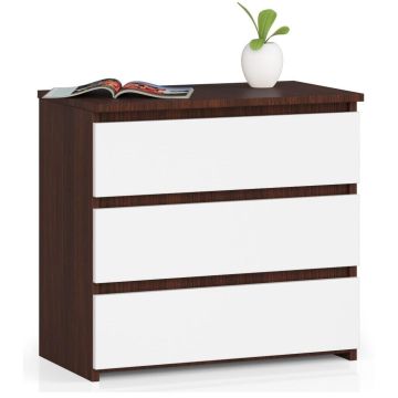 Naktinė spintelė NORE CL3 60 cm., tamsiai ruda/balta