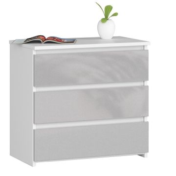 Naktinė spintelė NORE CL3 60 cm., balta/šviesiai pilka