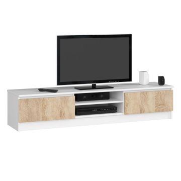 TV staliukas RTV K120, baltos/ąžuolo spalvos