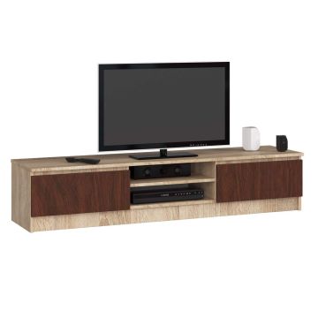 TV staliukas RTV K120, tamsiai rudos/ąžuolo spalvos