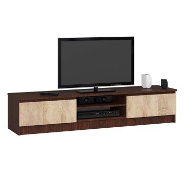 TV staliukas RTV K120, tamsiai rudos/ąžuolo spalvos