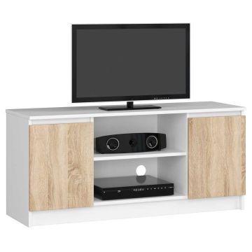 TV staliukas RTV K120, baltos/ąžuolo spalvos