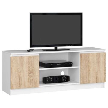 TV staliukas RTV K120, baltos/ąžuolo spalvos