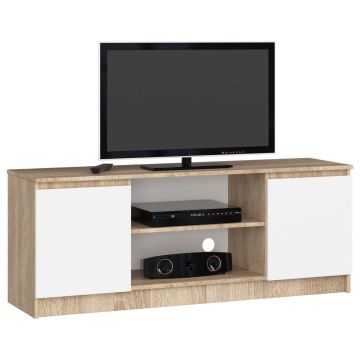 TV staliukas RTV K120, ąžuolo/baltos spalvos