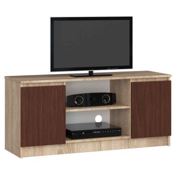 TV staliukas RTV K120, tamsiai rudos/ąžuolo spalvos