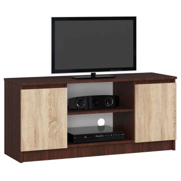 TV staliukas RTV K120, tamsiai rudos/ąžuolo spalvos