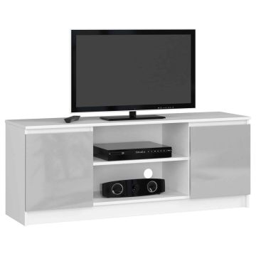 TV staliukas RTV K120, baltos/šviesiai pilkos spalvos