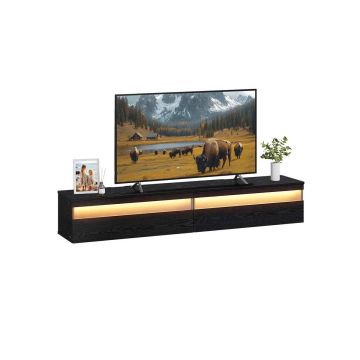 Televizoriaus spintelė VASAGLE LTV133B02, sieninė, Juoda, 178 × 35 × 30 cm