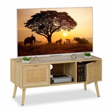 Televizoriaus staliukas Relaxdays 10050458.0, 2 skyriai, 100 × 45,5 × 40 cm