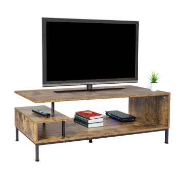 Televizoriaus staliukas Relaxdays, 3 atviros lentynos, 106 × 40 × 39,5 cm
