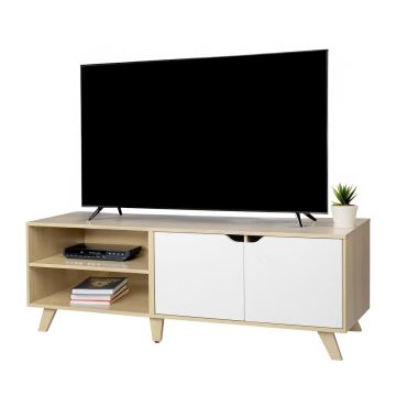 Televizoriaus staliukas Relaxdays, 6 skyriai, 140 × 50 × 40 cm
