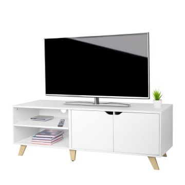 Televizoriaus staliukas Relaxdays, 6 skyriai, 140 × 50 × 40 cm