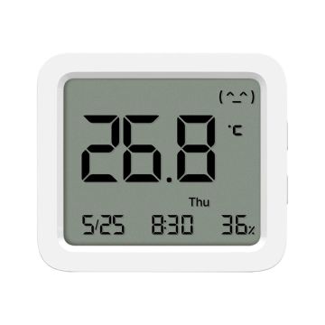 Temperatūros ir drėgmės matuoklis Xiaomi Mi Temperature and Humidity Monitor 3, 82 × 98 × 27 mm