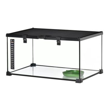 Террариум PawHut 50x30x25см, черного цвета