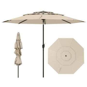 Patio umbrella, 8 ribs, 300 × 245 × 300 cm