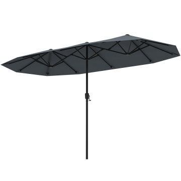Terrace umbrella, double-sided, 12 ribs