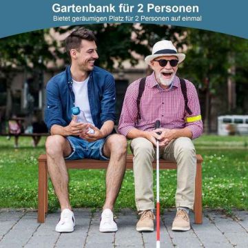 Terasos suolas, 2 vietų, Rudas, 100 × 47 × 30,5 cm