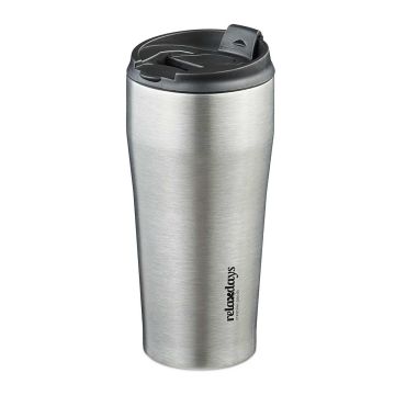Termosinis kelioninis puodelis Relaxdays, 400 ml, Ø 8,5 × 18,5 cm